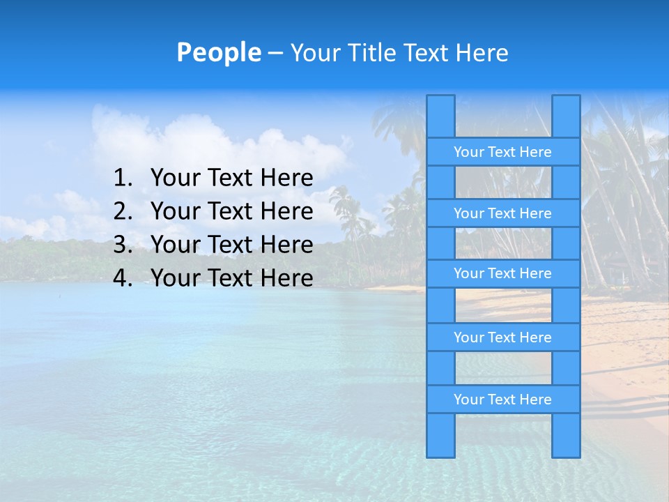Tribal Turquoise Border PowerPoint Template