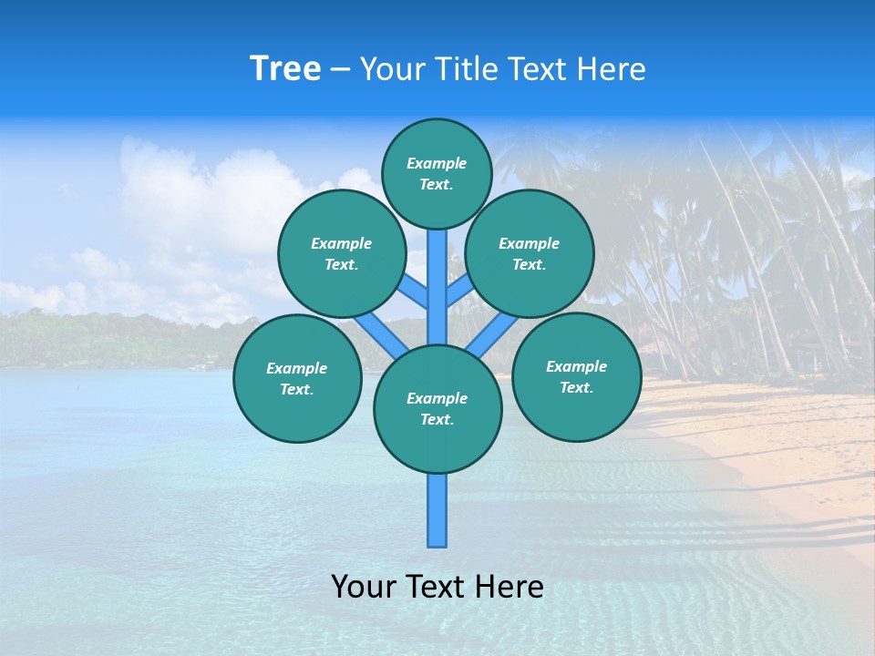 Tribal Turquoise Border PowerPoint Template