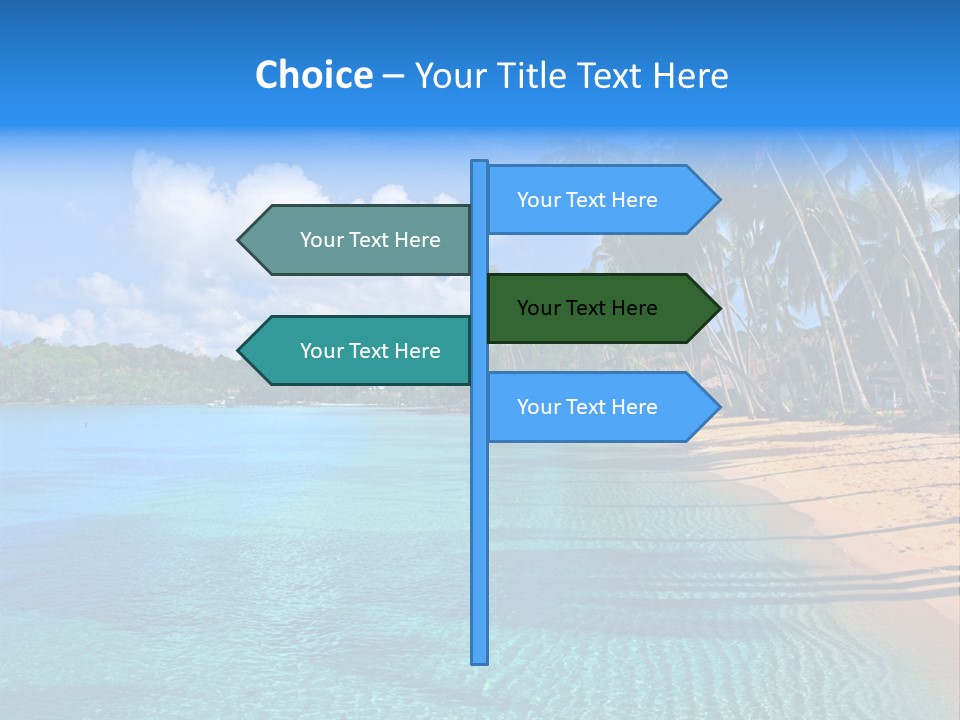 Tribal Turquoise Border PowerPoint Template
