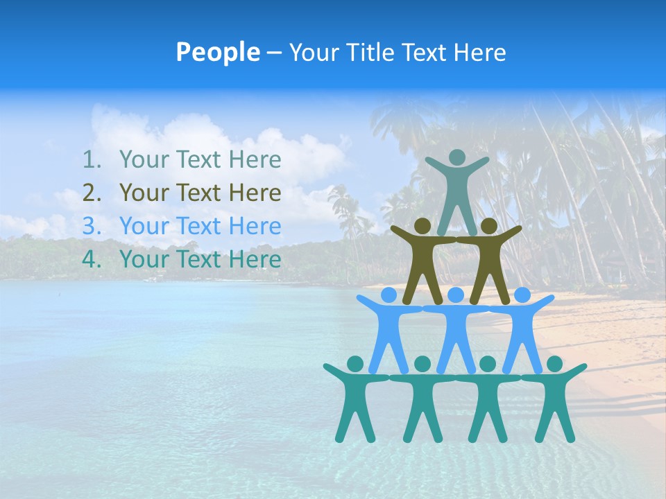 Tribal Turquoise Border PowerPoint Template