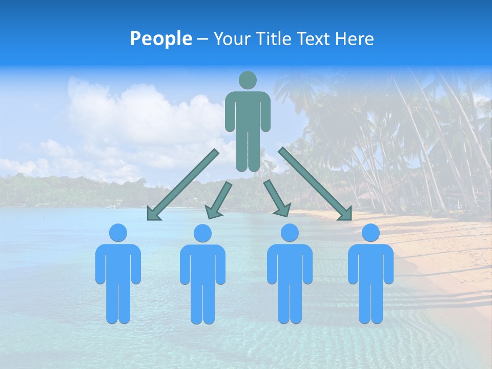 Tribal Turquoise Border PowerPoint Template