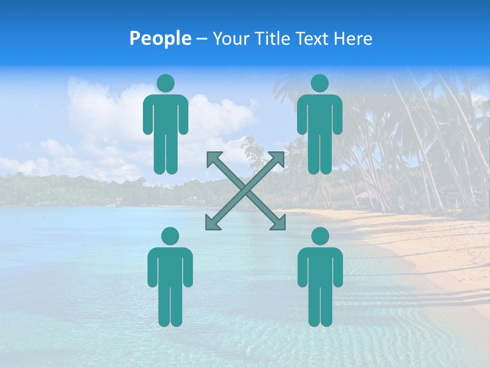 Tribal Turquoise Border PowerPoint Template