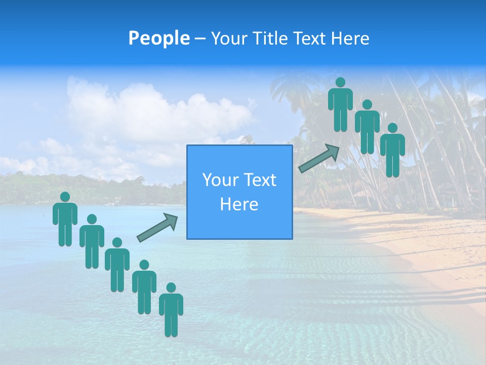 Tribal Turquoise Border PowerPoint Template