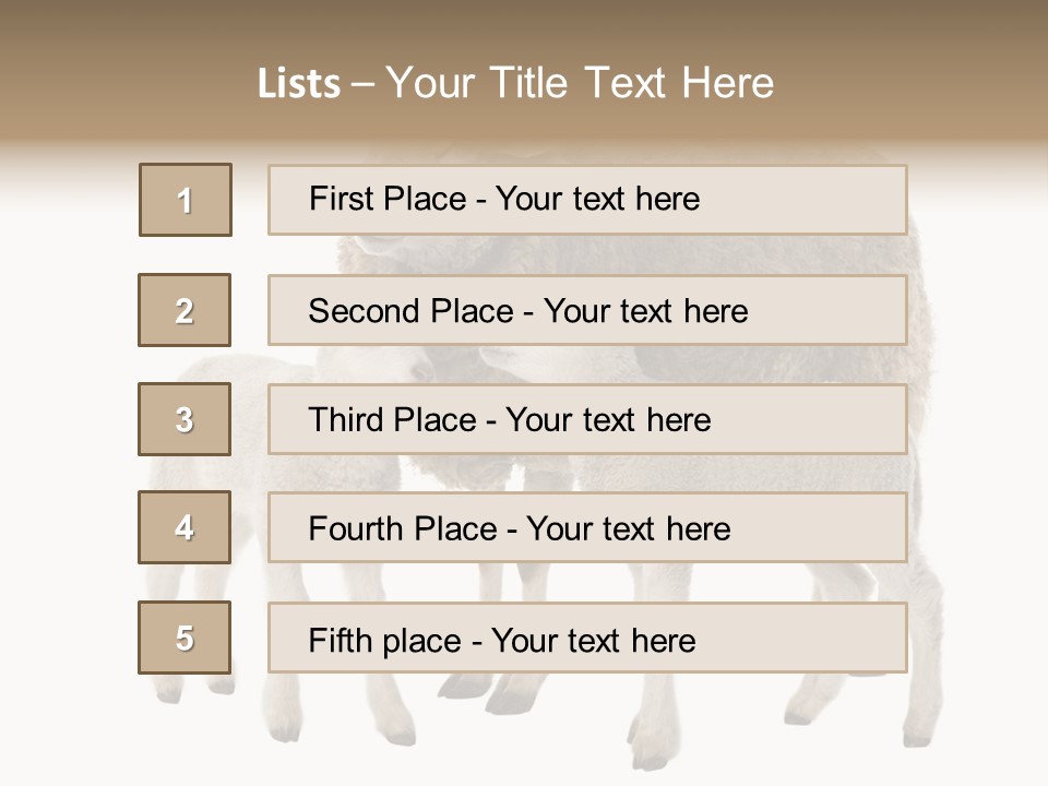 Creature Coat Lamb PowerPoint Template