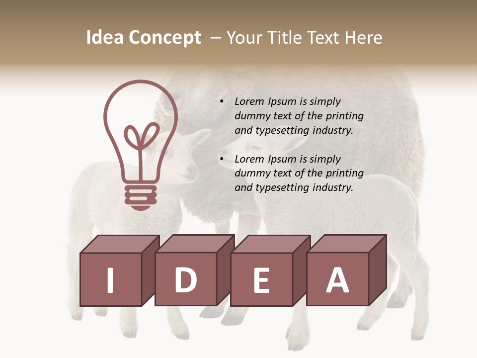 Creature Coat Lamb PowerPoint Template