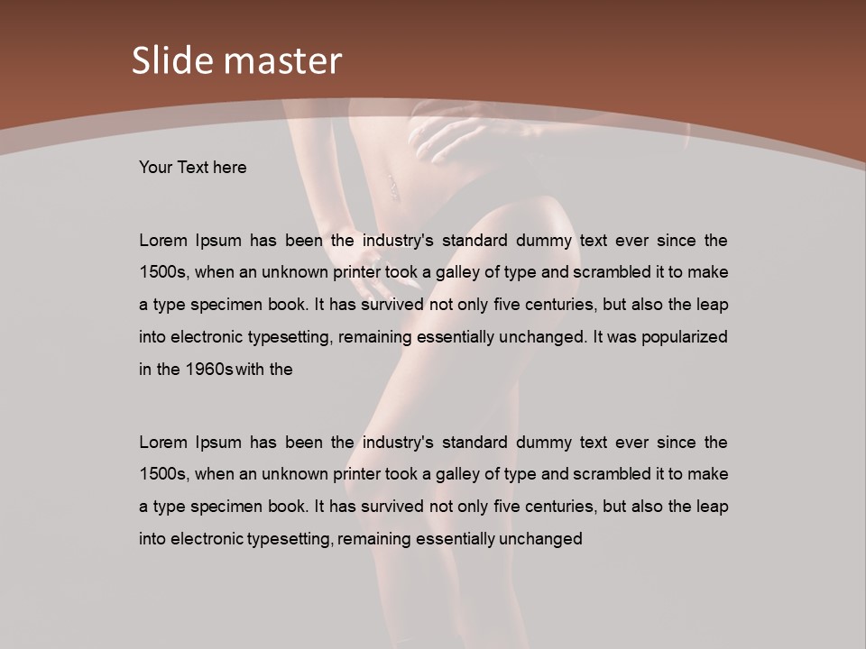 A Woman In A Short Skirt Posing For A Picture PowerPoint Template