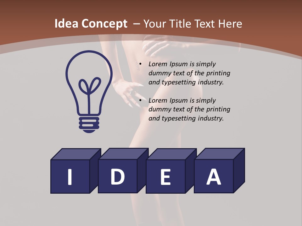 A Woman In A Short Skirt Posing For A Picture PowerPoint Template