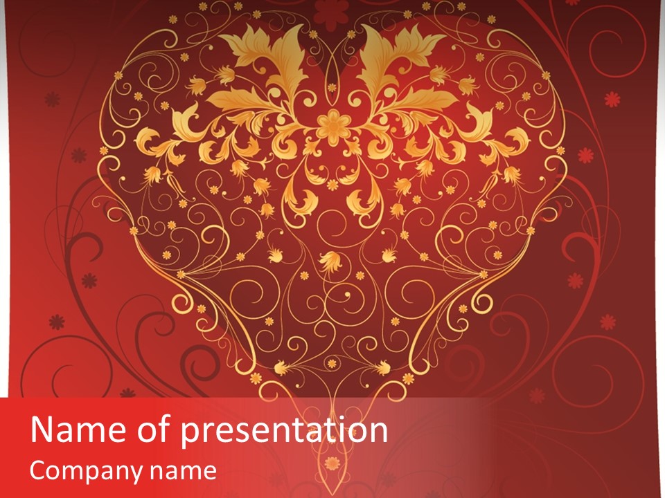 Heart Red Graphic PowerPoint Template