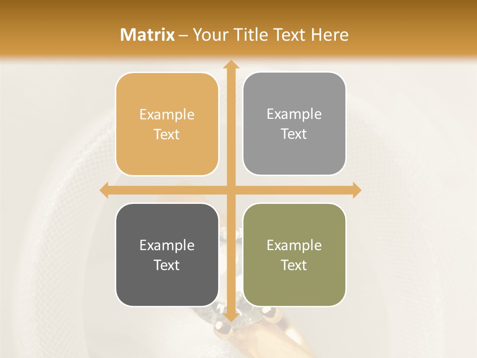 A Gold Ring With A Diamond On Top Of It PowerPoint Template
