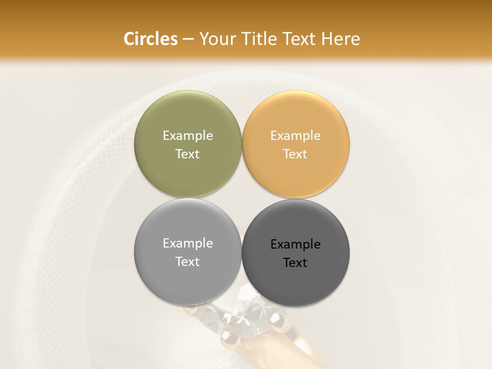 A Gold Ring With A Diamond On Top Of It PowerPoint Template