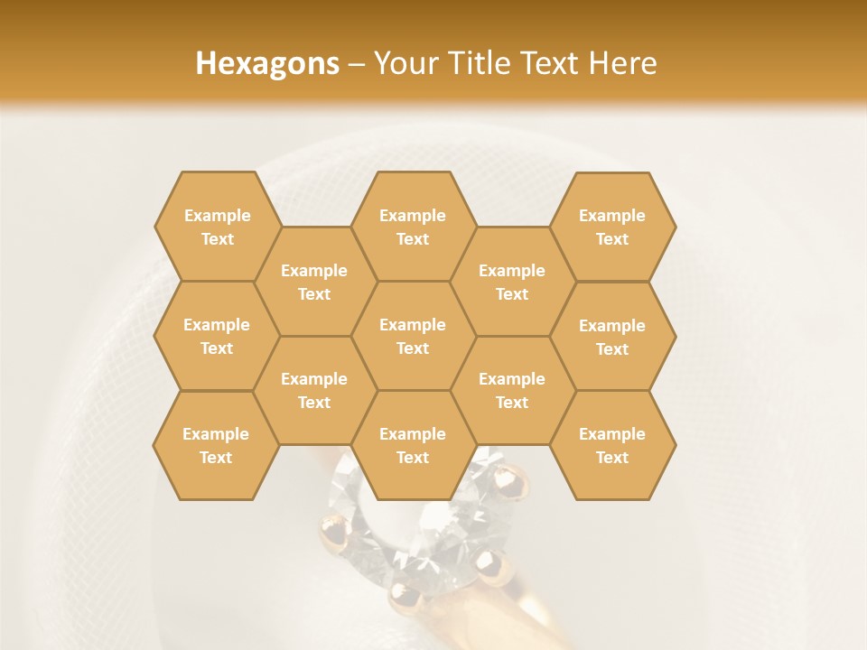 A Gold Ring With A Diamond On Top Of It PowerPoint Template