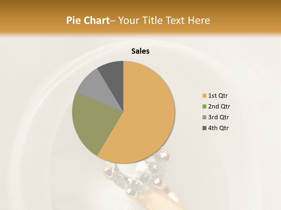 A Gold Ring With A Diamond On Top Of It PowerPoint Template