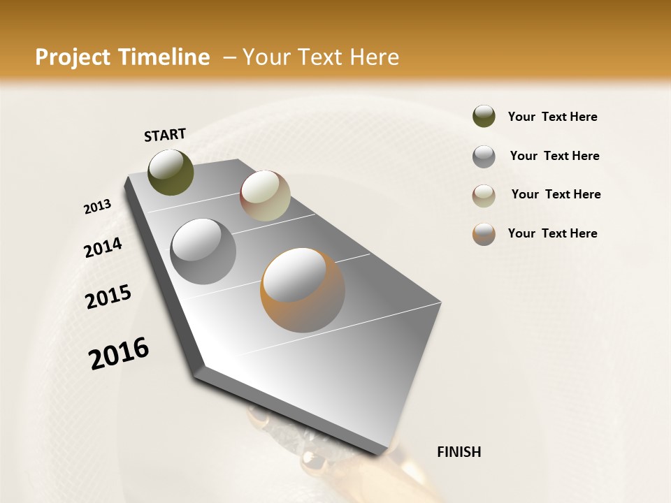 A Gold Ring With A Diamond On Top Of It PowerPoint Template