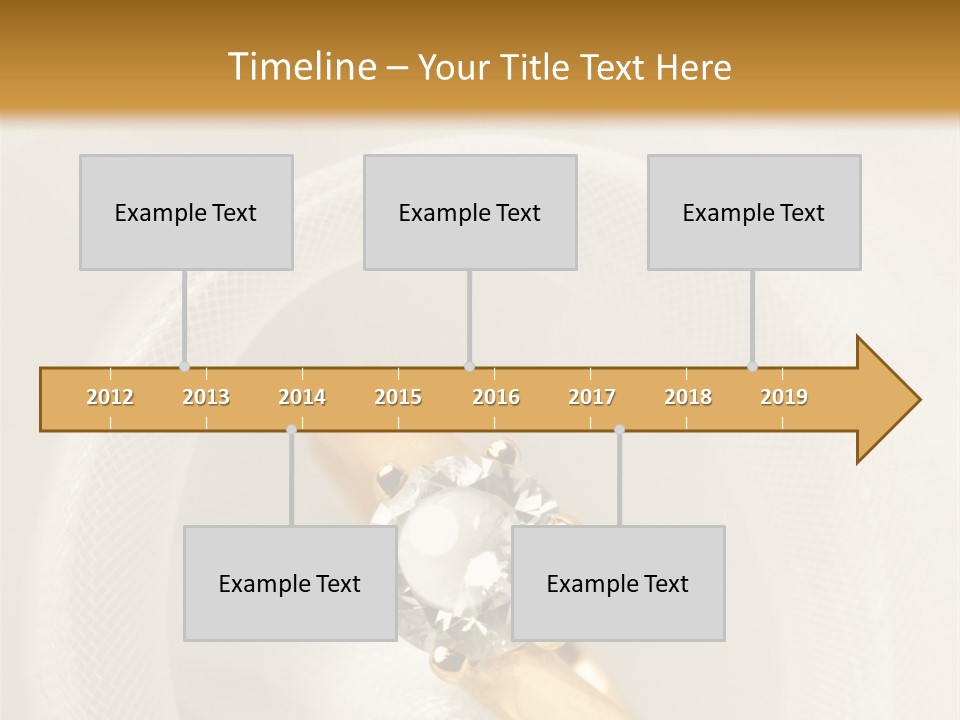A Gold Ring With A Diamond On Top Of It PowerPoint Template
