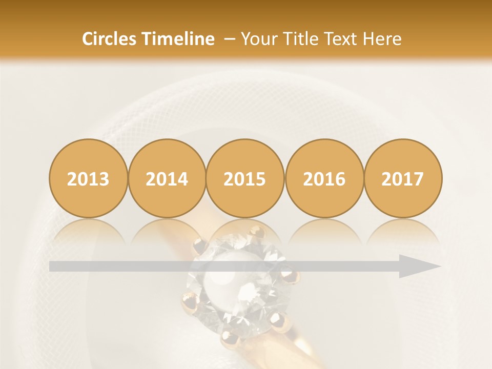 A Gold Ring With A Diamond On Top Of It PowerPoint Template