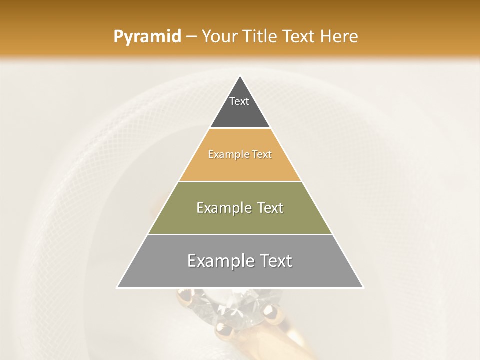 A Gold Ring With A Diamond On Top Of It PowerPoint Template