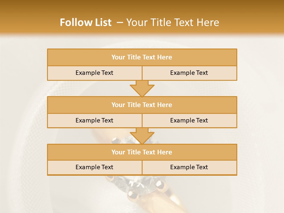 A Gold Ring With A Diamond On Top Of It PowerPoint Template