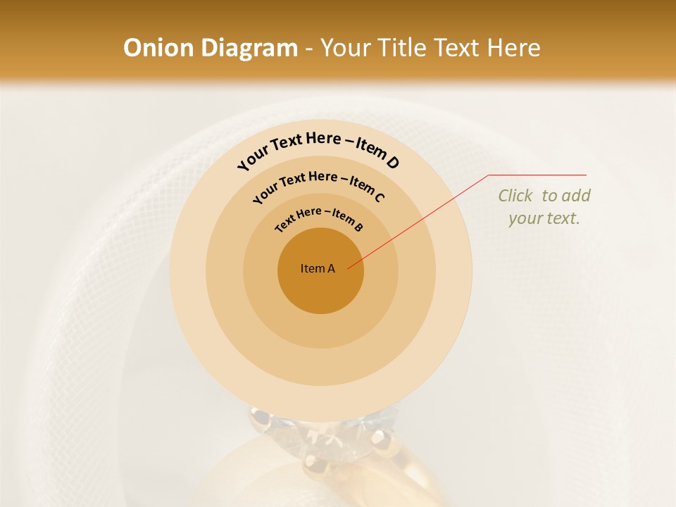 A Gold Ring With A Diamond On Top Of It PowerPoint Template