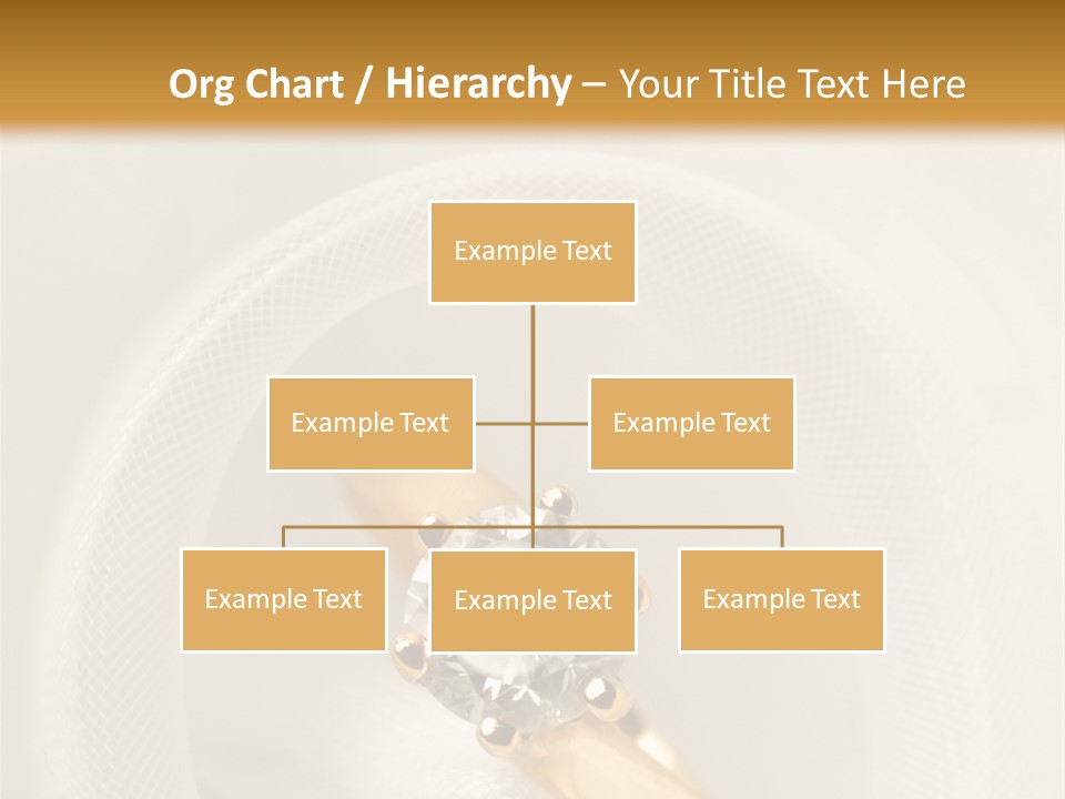 A Gold Ring With A Diamond On Top Of It PowerPoint Template