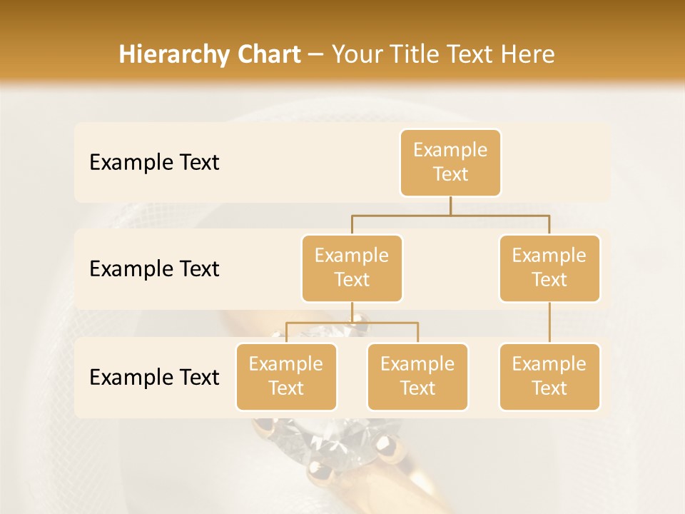 A Gold Ring With A Diamond On Top Of It PowerPoint Template