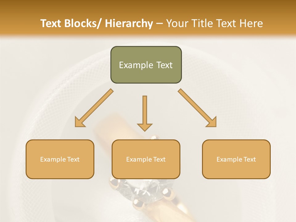 A Gold Ring With A Diamond On Top Of It PowerPoint Template