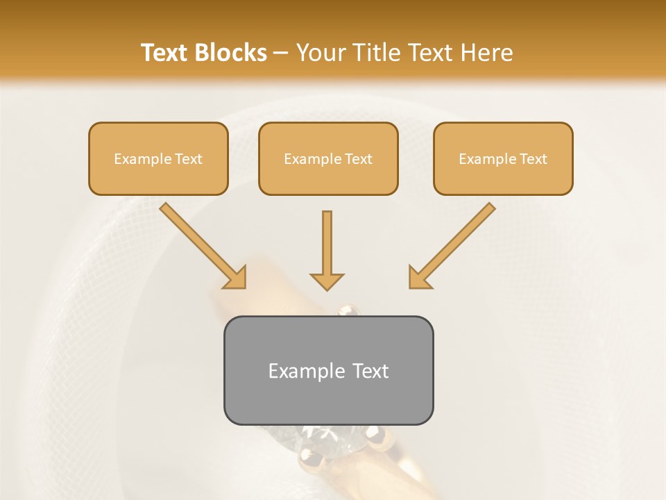 A Gold Ring With A Diamond On Top Of It PowerPoint Template