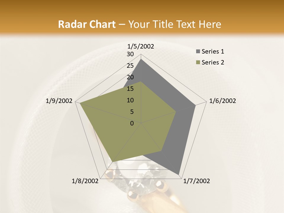 A Gold Ring With A Diamond On Top Of It PowerPoint Template