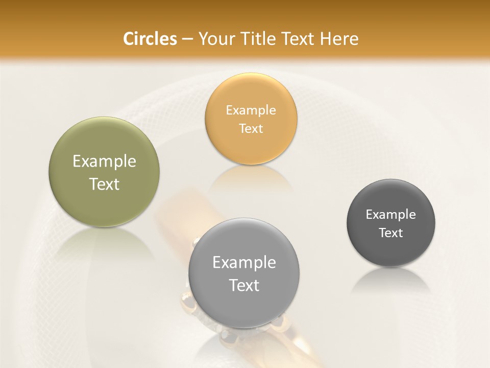 A Gold Ring With A Diamond On Top Of It PowerPoint Template