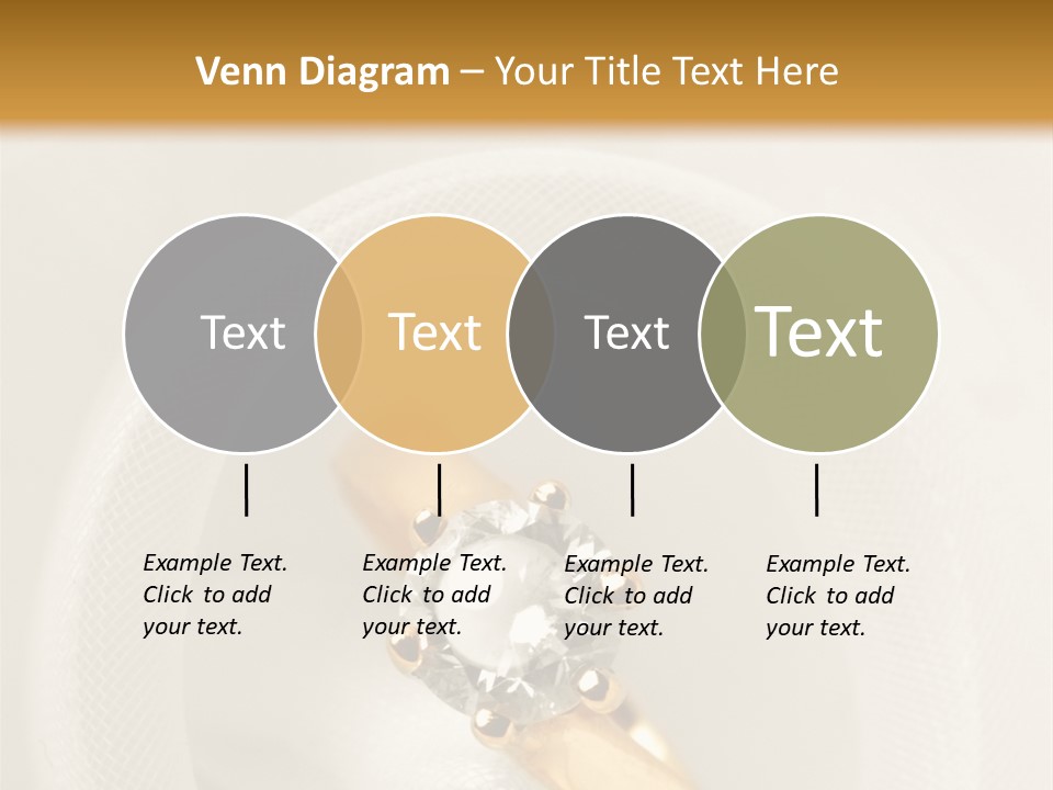 A Gold Ring With A Diamond On Top Of It PowerPoint Template
