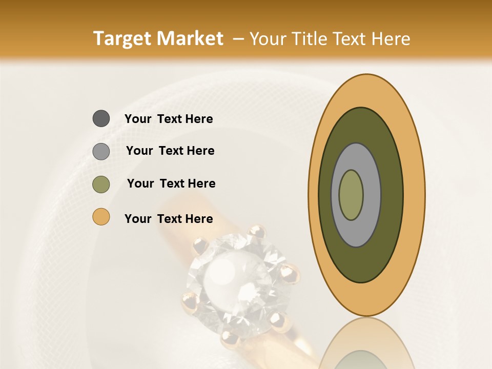 A Gold Ring With A Diamond On Top Of It PowerPoint Template