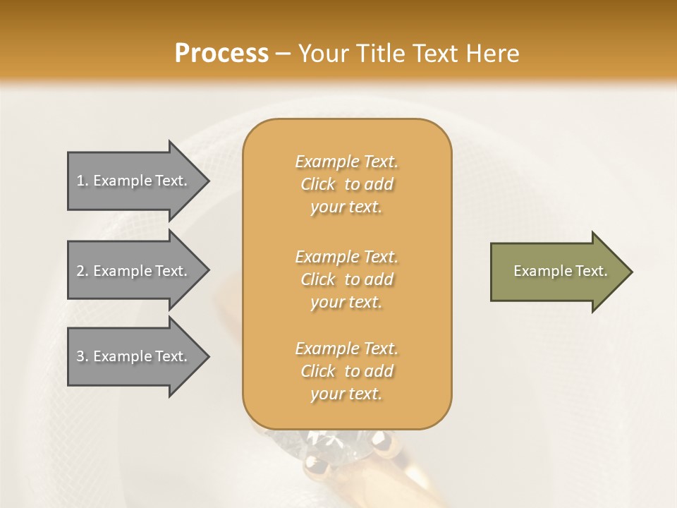A Gold Ring With A Diamond On Top Of It PowerPoint Template