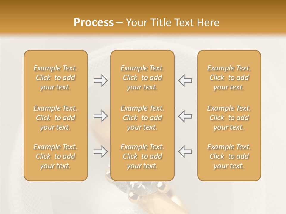 A Gold Ring With A Diamond On Top Of It PowerPoint Template