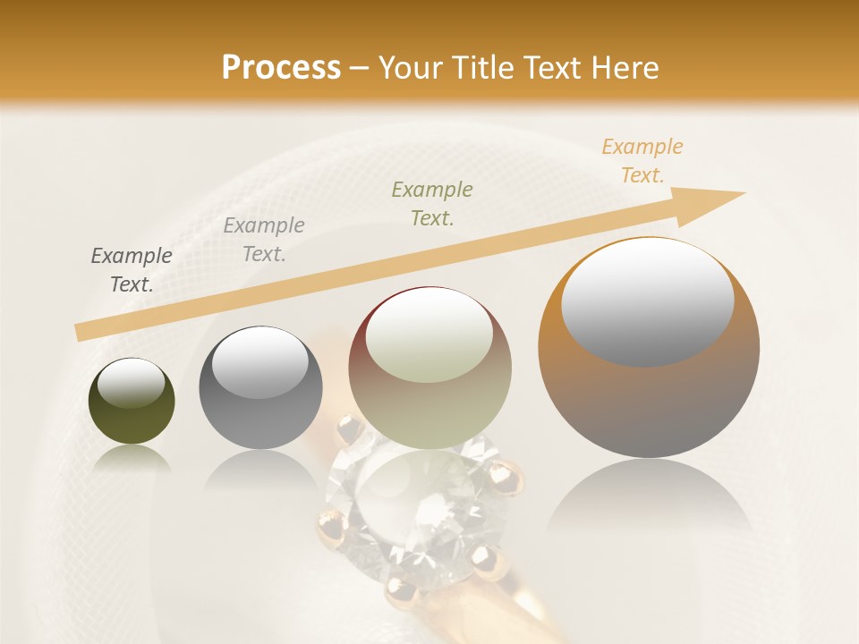 A Gold Ring With A Diamond On Top Of It PowerPoint Template