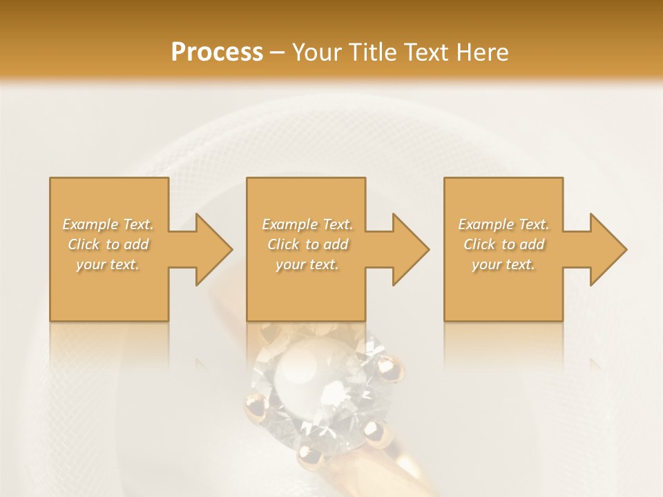 A Gold Ring With A Diamond On Top Of It PowerPoint Template