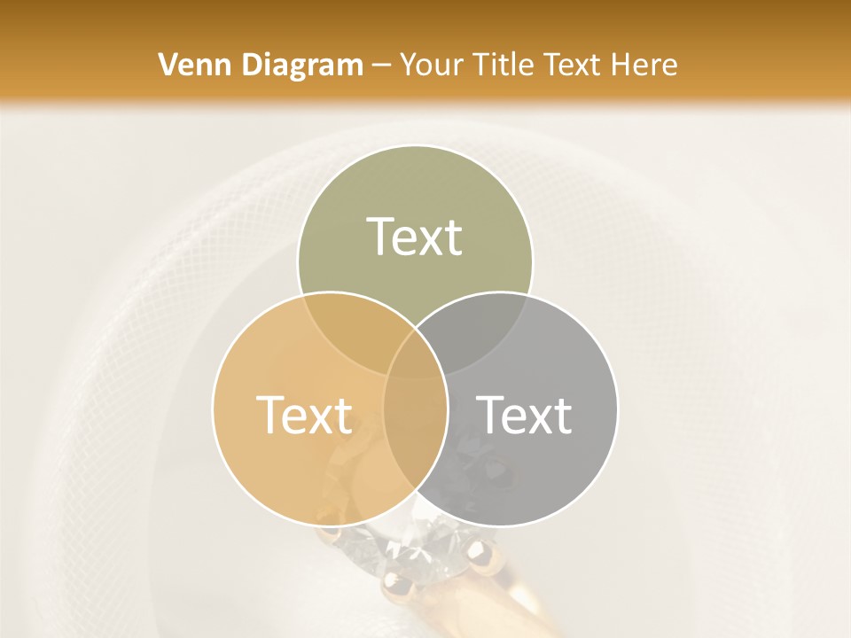 A Gold Ring With A Diamond On Top Of It PowerPoint Template