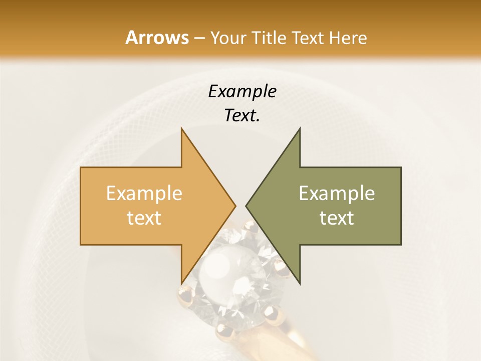 A Gold Ring With A Diamond On Top Of It PowerPoint Template