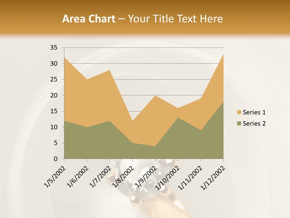 A Gold Ring With A Diamond On Top Of It PowerPoint Template