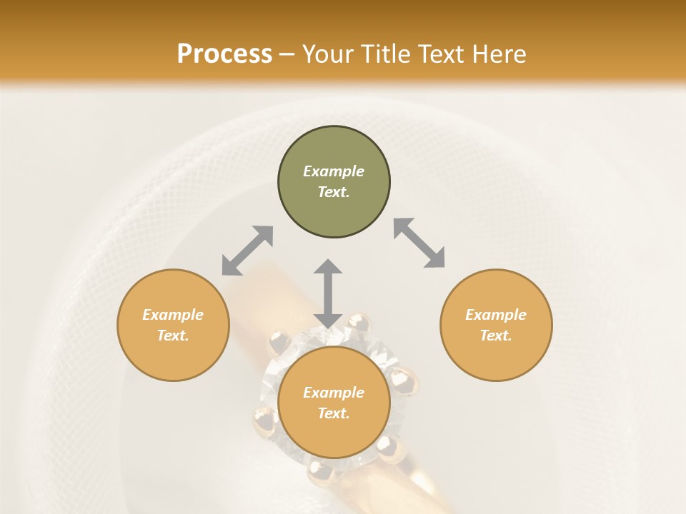 A Gold Ring With A Diamond On Top Of It PowerPoint Template