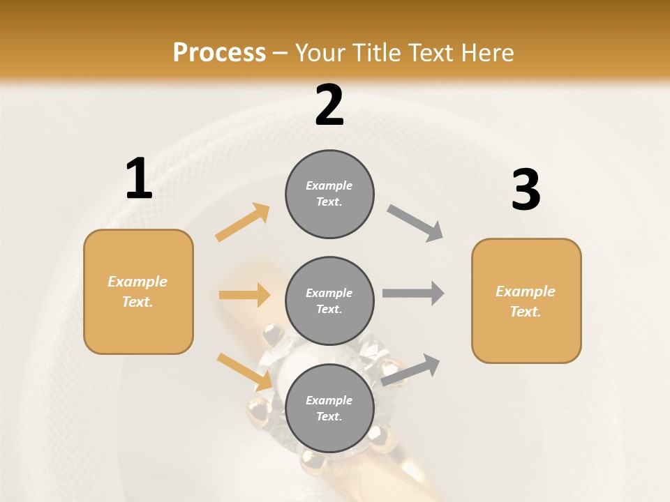 A Gold Ring With A Diamond On Top Of It PowerPoint Template
