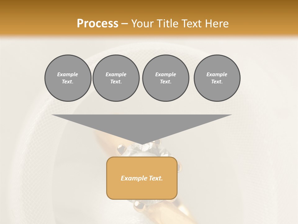 A Gold Ring With A Diamond On Top Of It PowerPoint Template