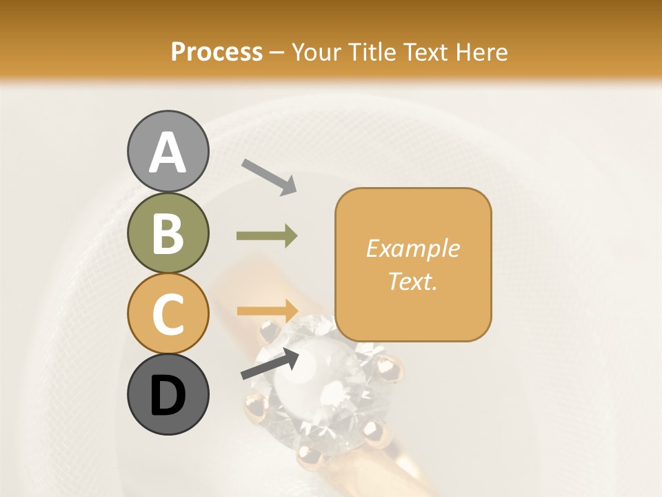 A Gold Ring With A Diamond On Top Of It PowerPoint Template