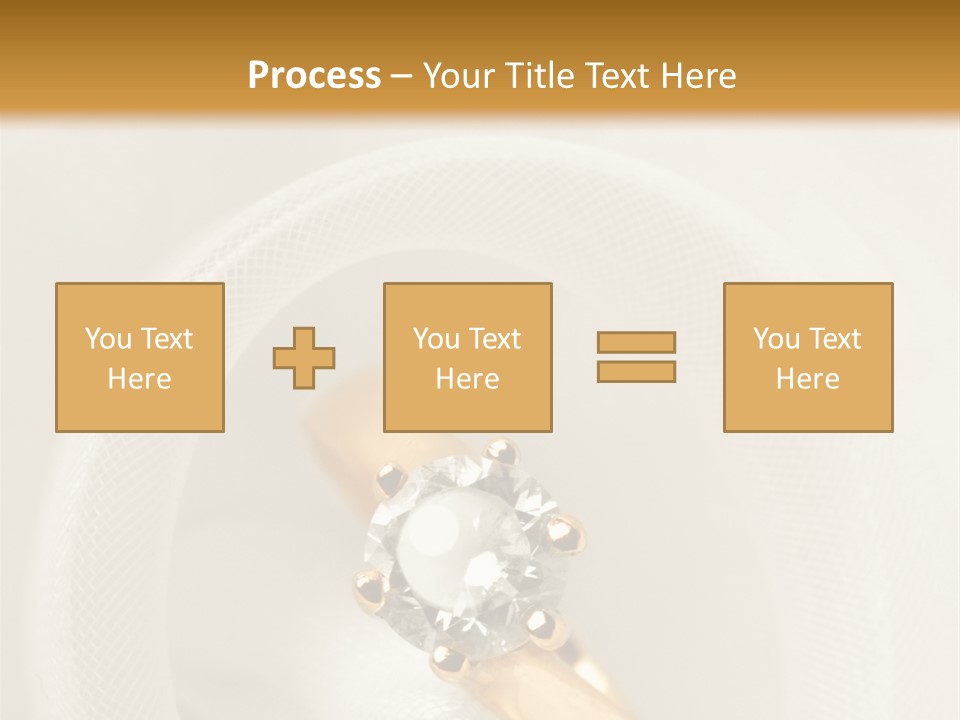 A Gold Ring With A Diamond On Top Of It PowerPoint Template