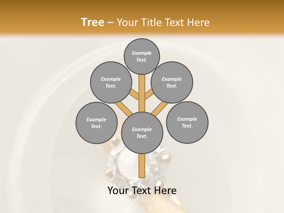 A Gold Ring With A Diamond On Top Of It PowerPoint Template