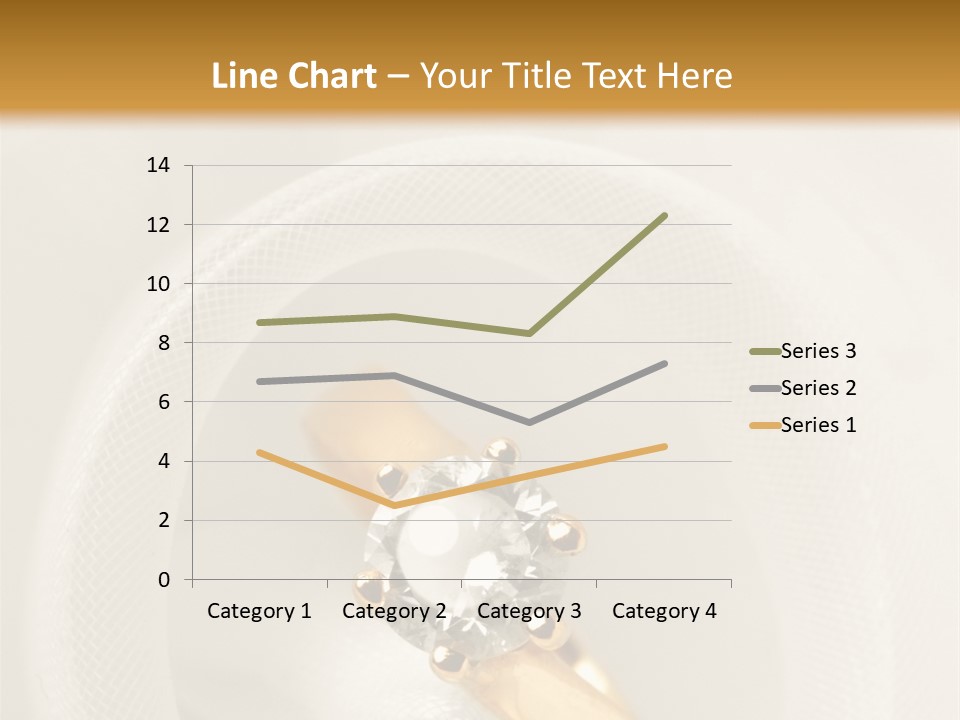 A Gold Ring With A Diamond On Top Of It PowerPoint Template