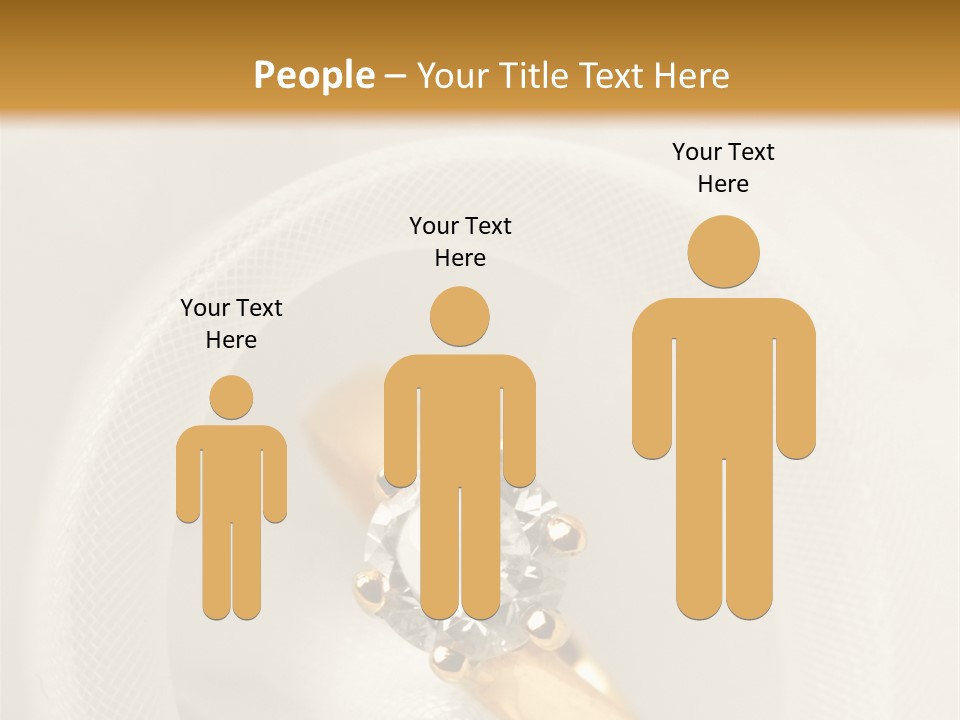 A Gold Ring With A Diamond On Top Of It PowerPoint Template