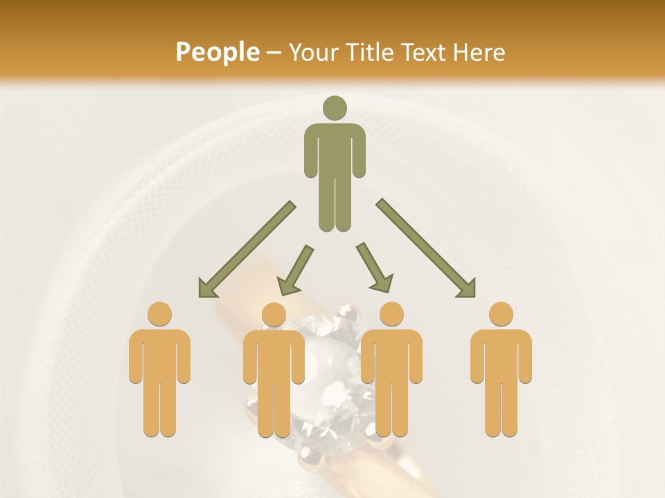 A Gold Ring With A Diamond On Top Of It PowerPoint Template