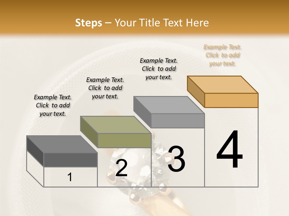 A Gold Ring With A Diamond On Top Of It PowerPoint Template