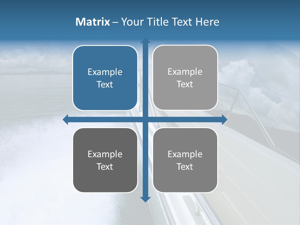 A Boat Traveling On The Water With Clouds In The Sky PowerPoint Template