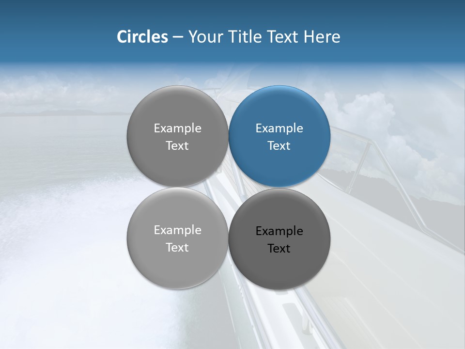 A Boat Traveling On The Water With Clouds In The Sky PowerPoint Template