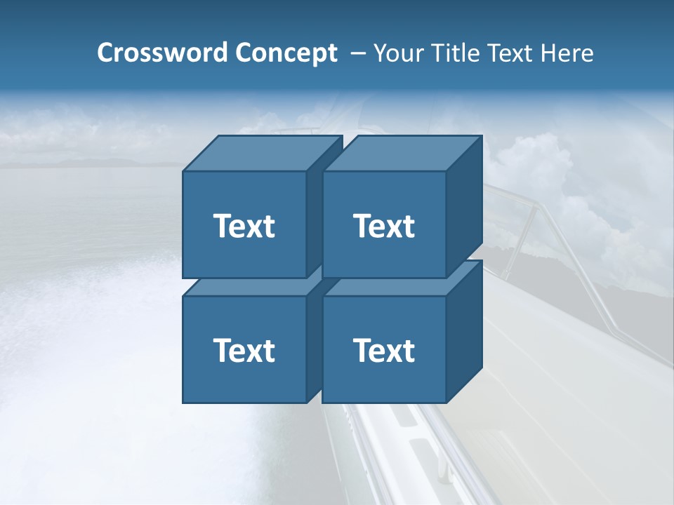 A Boat Traveling On The Water With Clouds In The Sky PowerPoint Template